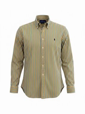 Ralph Lauren Classic Fit Men’s XL Yellow Blue Red Striped Button Down Shirt